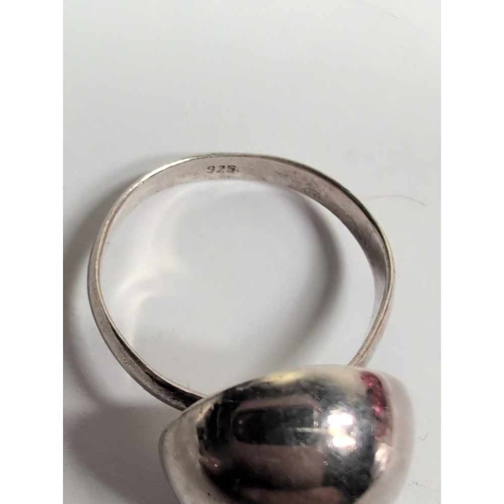 925 STERLING‎ SILVER ROUND DOME CIRCLE BALL RING SIZE 8 - Picture 5 of 5